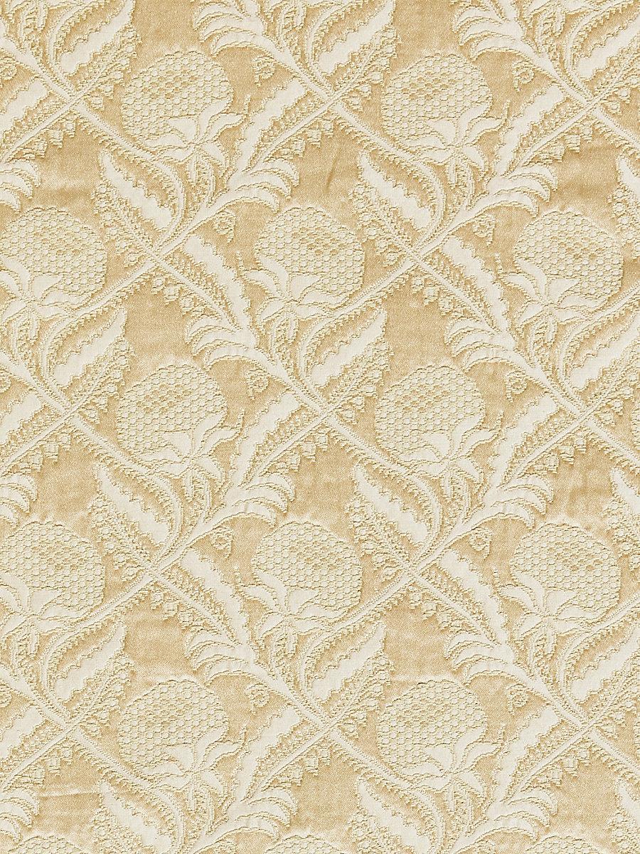 Scalamandre Droguet Lampas Beige Fabric
