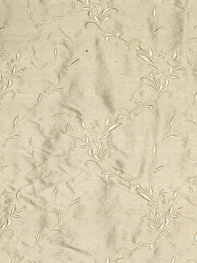 Scalamandre Honeysuckle Embroidery Ivory Fabric