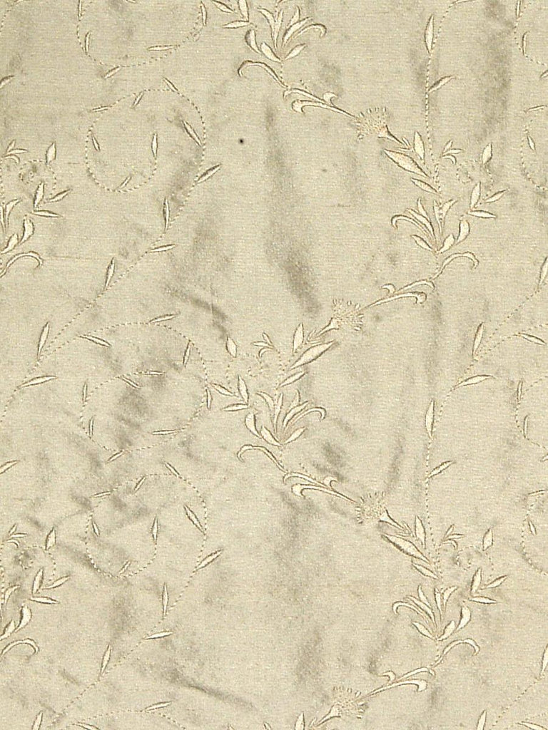 Old World Weavers Honeysuckle Embroidery Ivory Fabric