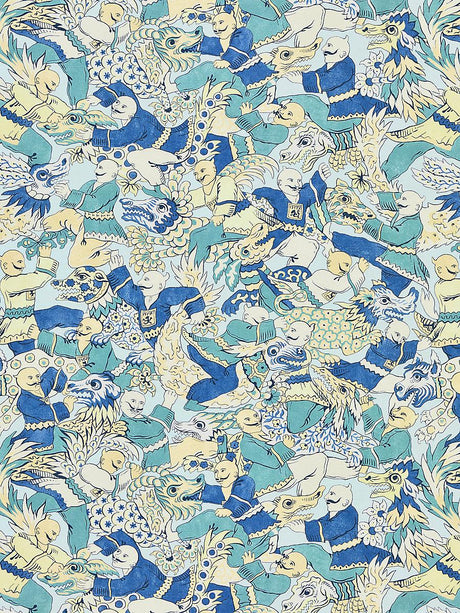 Scalamandre Dragon Dance Summer Sage Fabric