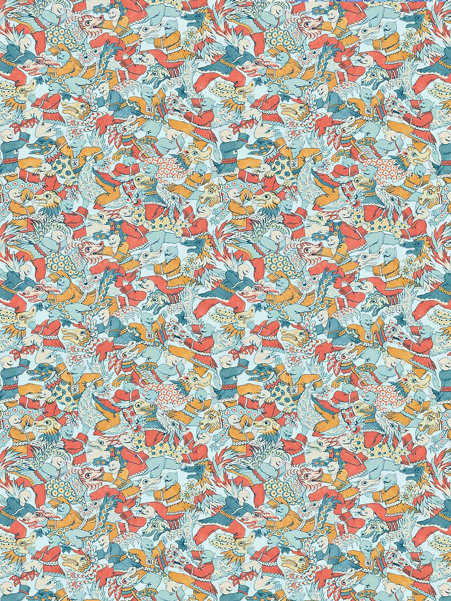 Scalamandre Dragon Dance Multi Fabric