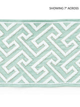 Scalamandre Labyrinth Embroidered Tape Aquamarine Trim