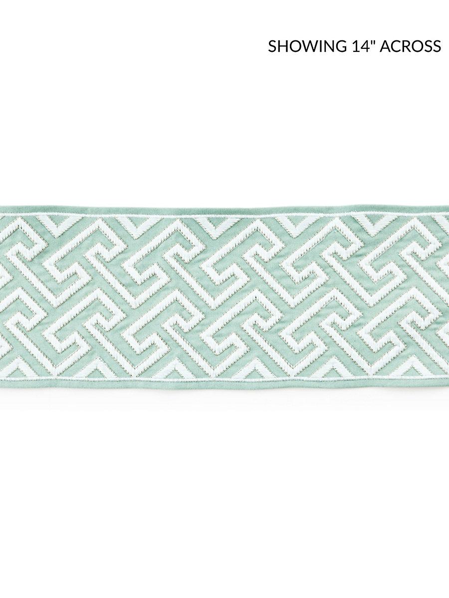 Scalamandre Labyrinth Embroidered Tape Aquamarine Trim