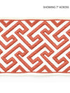 Scalamandre Labyrinth Embroidered Tape Coral Trim