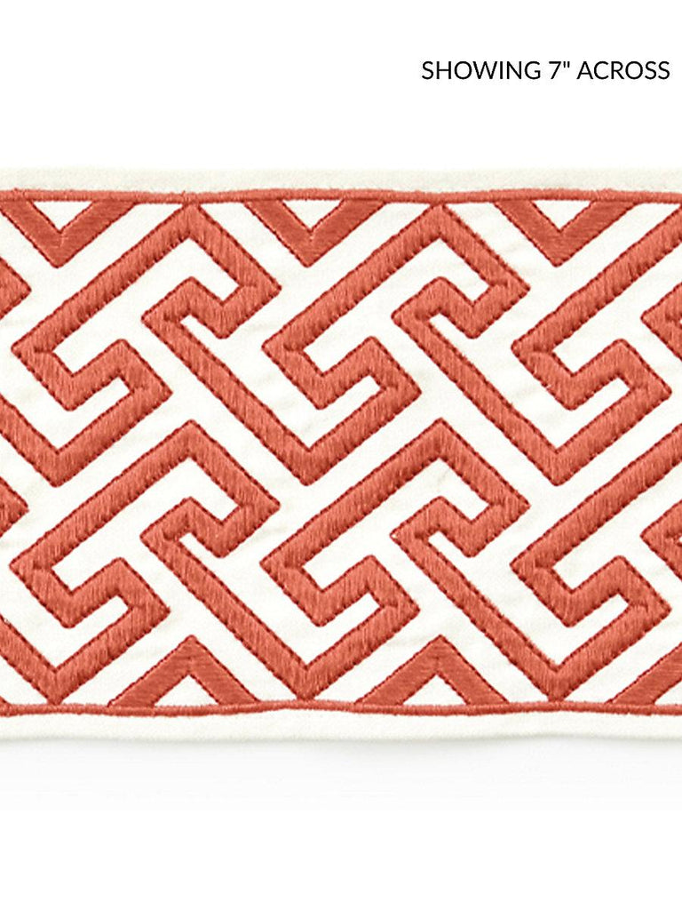 Scalamandre LABYRINTH EMBROIDERED TAPE CORAL Trim