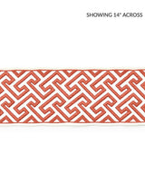 Scalamandre Labyrinth Embroidered Tape Coral Trim