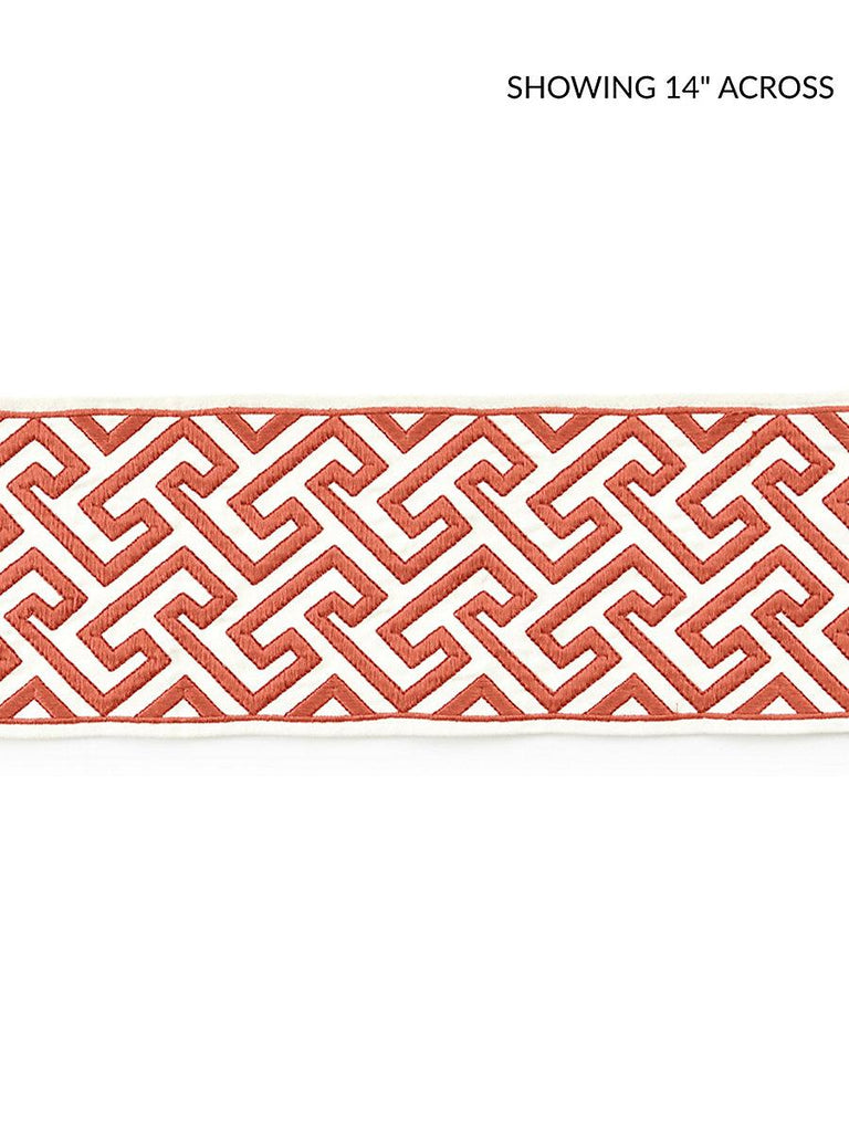 Scalamandre LABYRINTH EMBROIDERED TAPE CORAL Trim