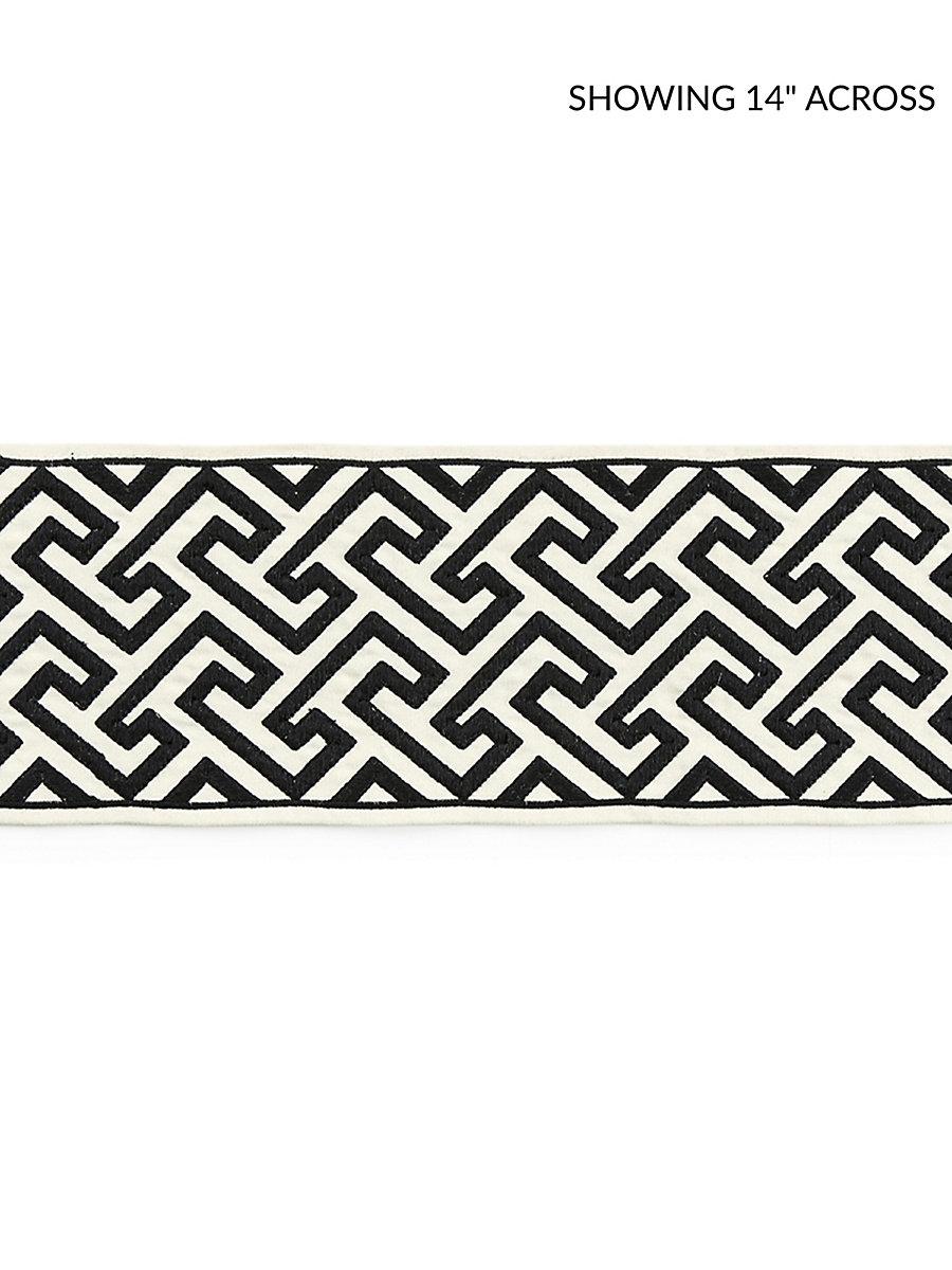 Scalamandre Labyrinth Embroidered Tape Noir Trim