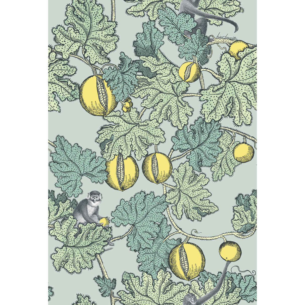 Cole & Son FRUTTO PROIBITO SEAFOAM & LEMON Wallpaper