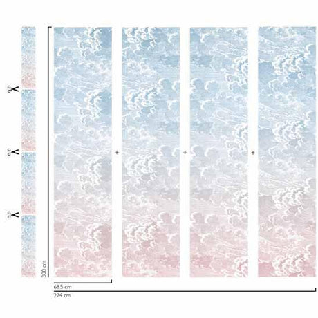 Cole & Son NUVOLE AL TRAMONTO DUSK/PINK Wallpaper