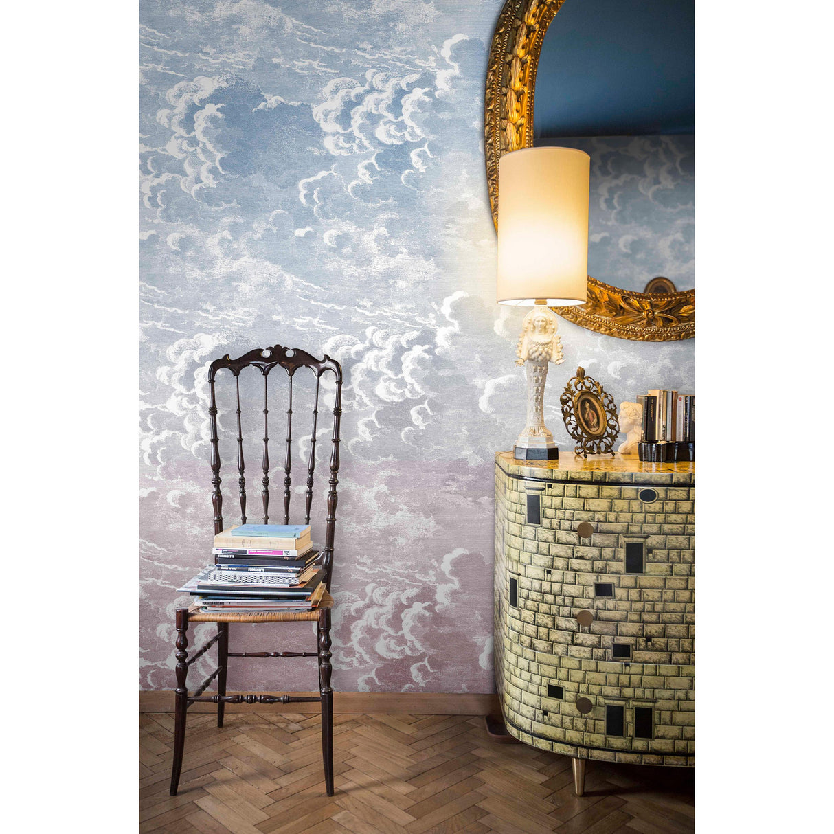 Cole & Son NUVOLE AL TRAMONTO DUSK/PINK Wallpaper