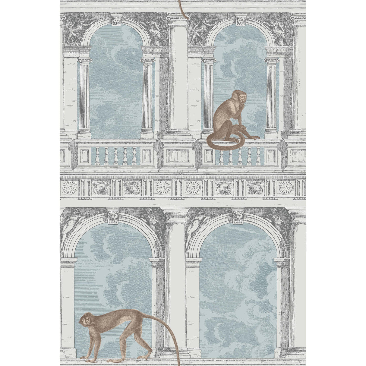 Cole & Son PROCURATIE CON VISTA STONE & POWDER BLUE Wallpaper