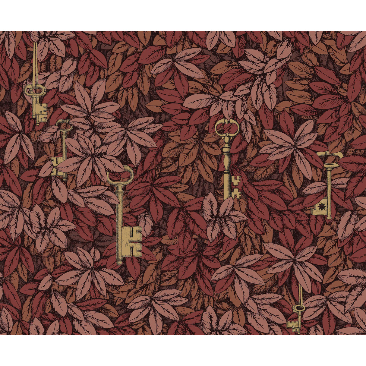 Cole & Son CHIAVI SEGRETE AUTUMNAL LEAVES Wallpaper