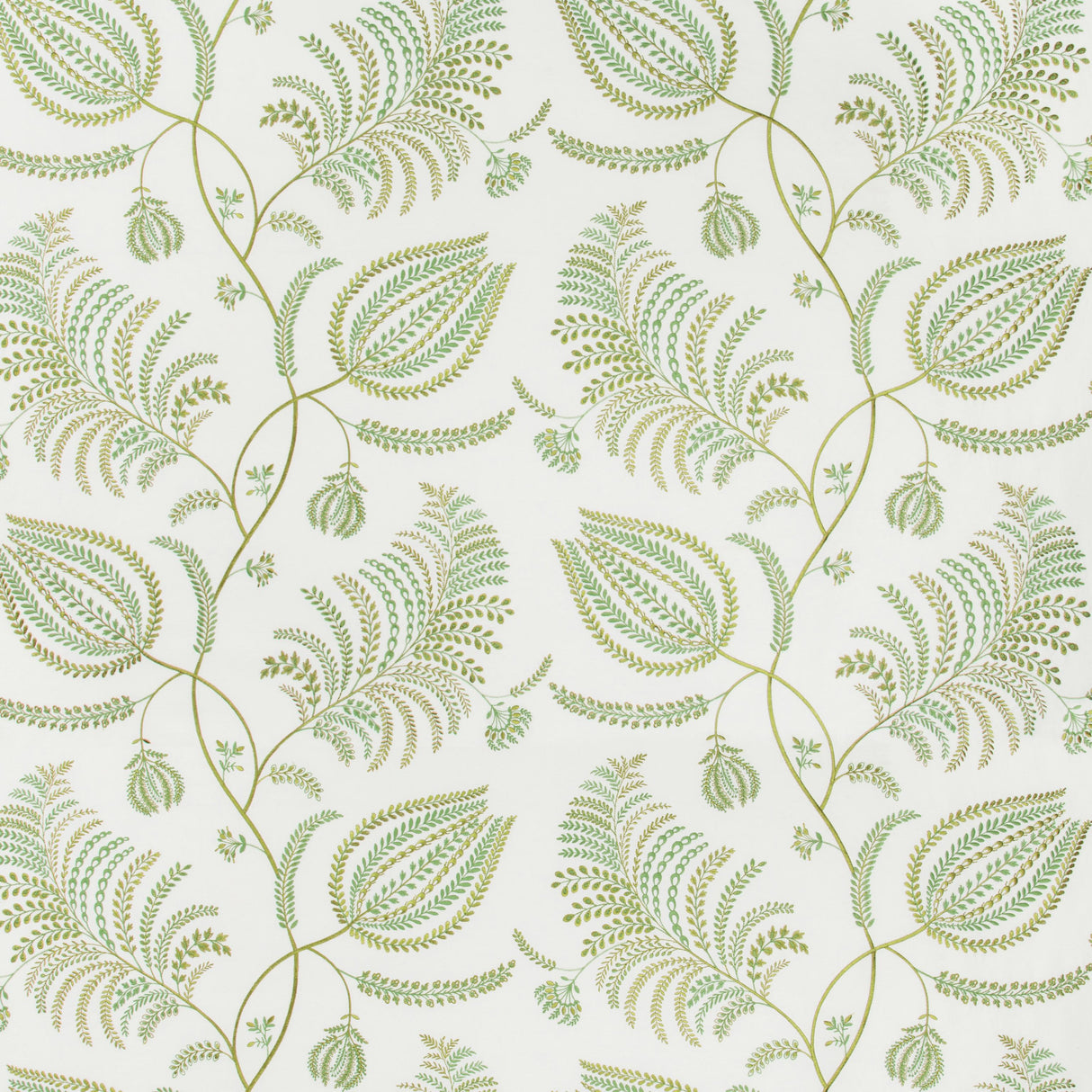 Lee Jofa PALMERO EMB IVORY/LEAF Fabric