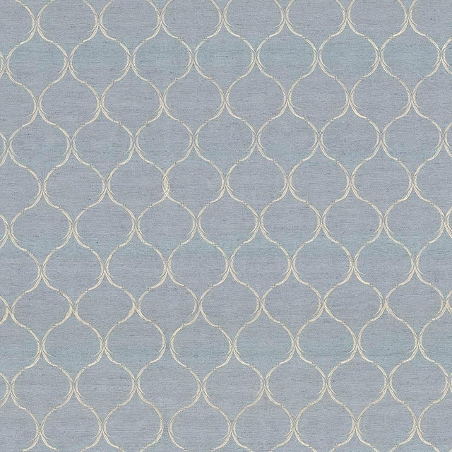 Kasmir Gazebo Trellis Ice Blue Fabric