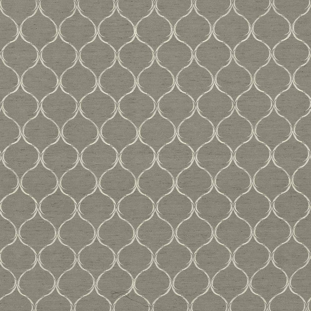 Kasmir Gazebo Trellis Viridian Grey Fabric