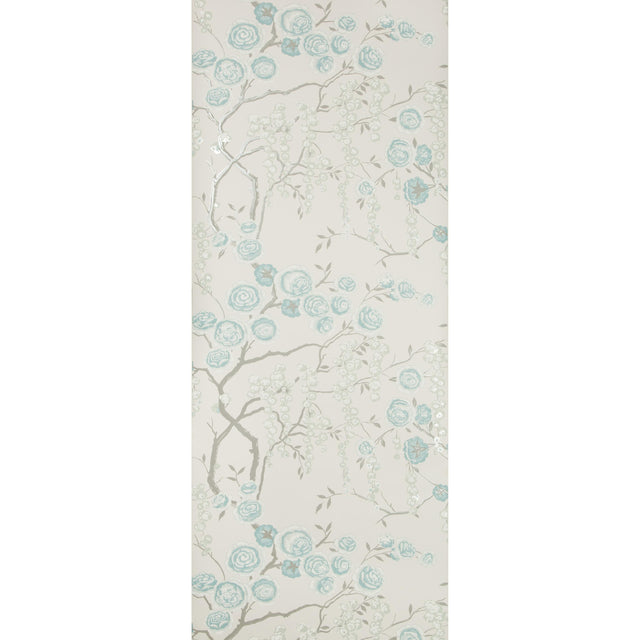 Kravet PEONY TREE AQUA Wallpaper