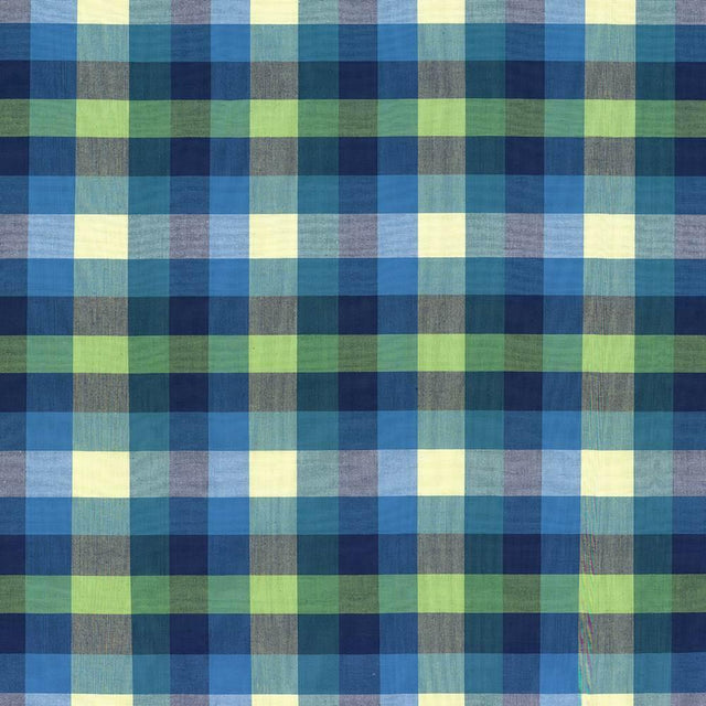 Kasmir Grimaldi Check Mediterranean Fabric