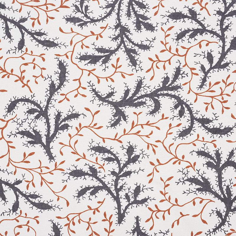 Schumacher Sprig Basalt & Fawn Fabric