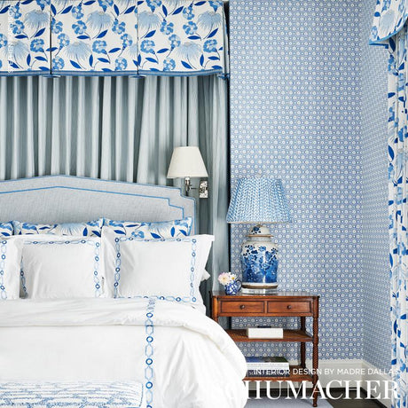 Schumacher Bouquet Toss Afternoon Blue Fabric