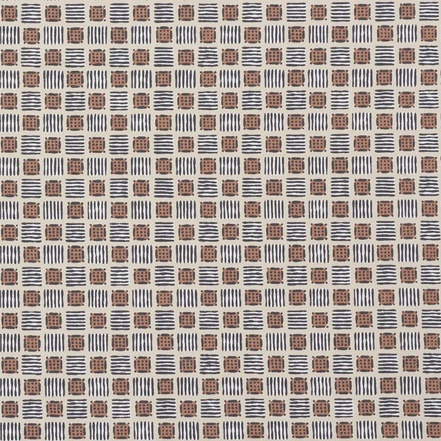 Schumacher Mottley Grid Wren Fabric
