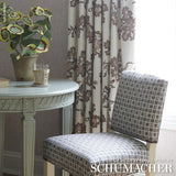 Schumacher Mottley Grid Wren Fabric