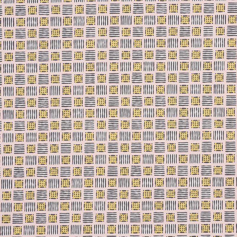 Schumacher Mottley Grid Pink Lemonade Fabric