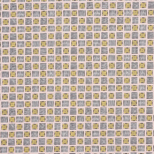 Schumacher Mottley Grid Pink Lemonade Fabric
