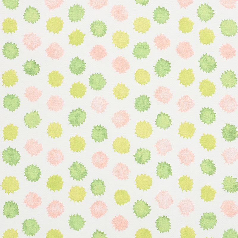 Schumacher Mini Bursts Pink & Leaf Fabric