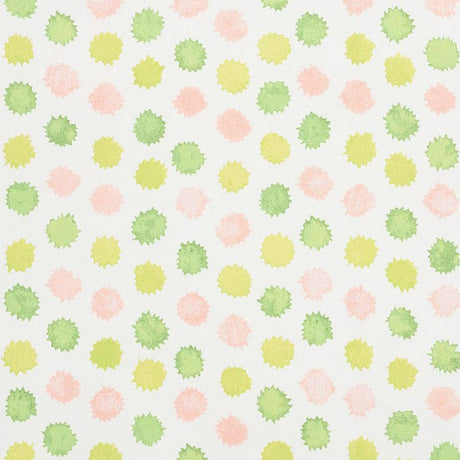 Schumacher Mini Bursts Pink & Leaf Fabric