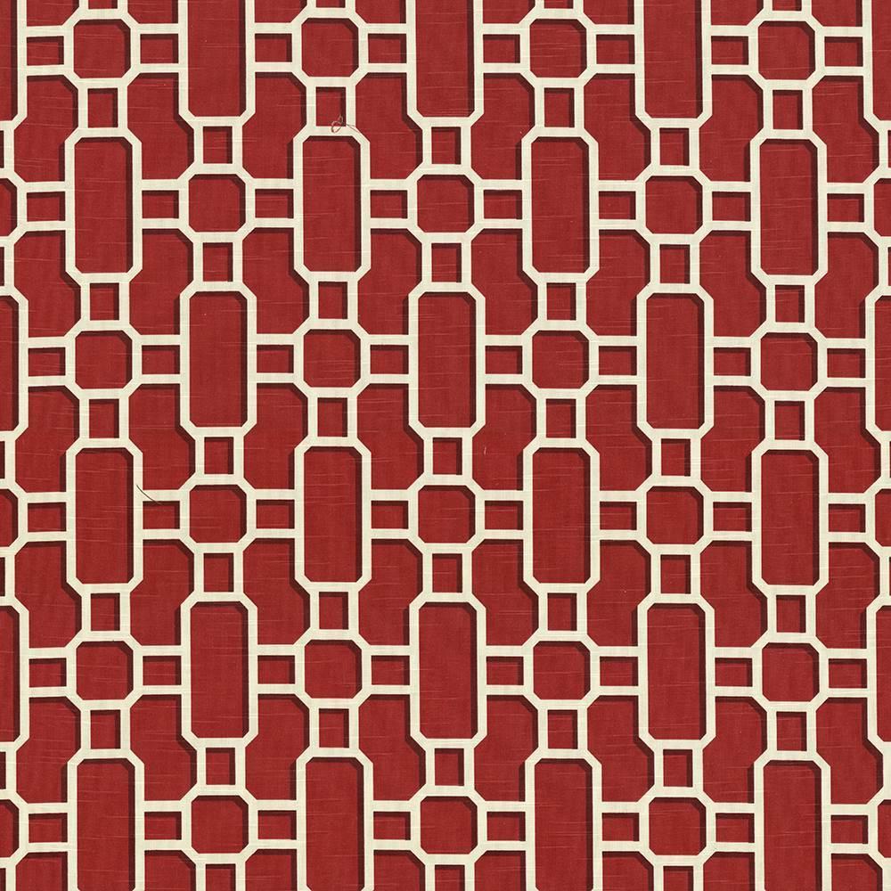 Kasmir Hakkasan Fret Rouge Fabric