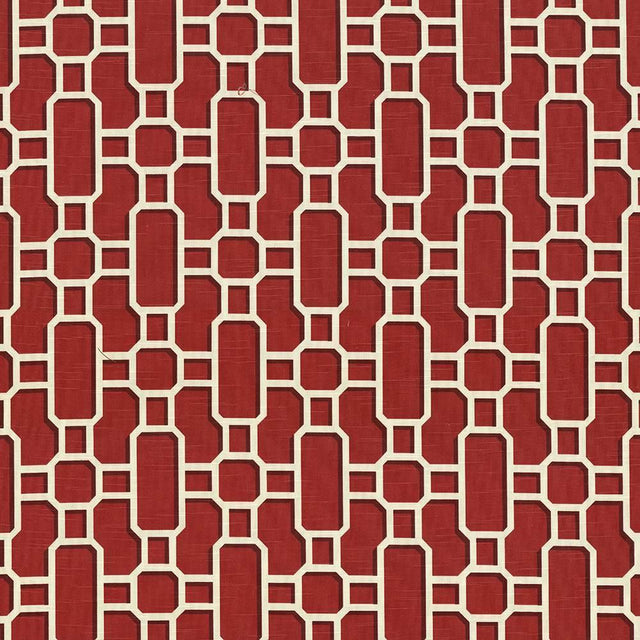 Kasmir Hakkasan Fret Rouge Fabric