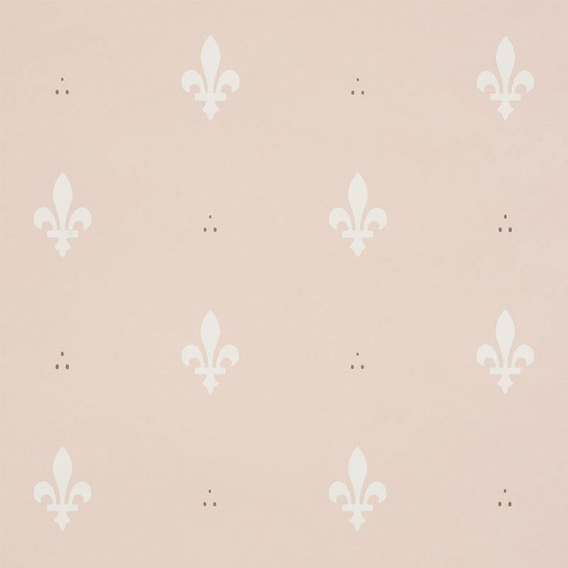Schumacher Fleur De Lis Blush Wallpaper