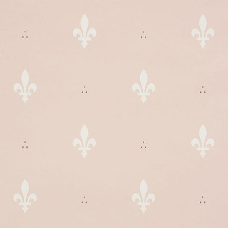 Schumacher Fleur De Lis Blush Wallpaper