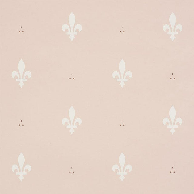 Schumacher Fleur De Lis Blush Wallpaper