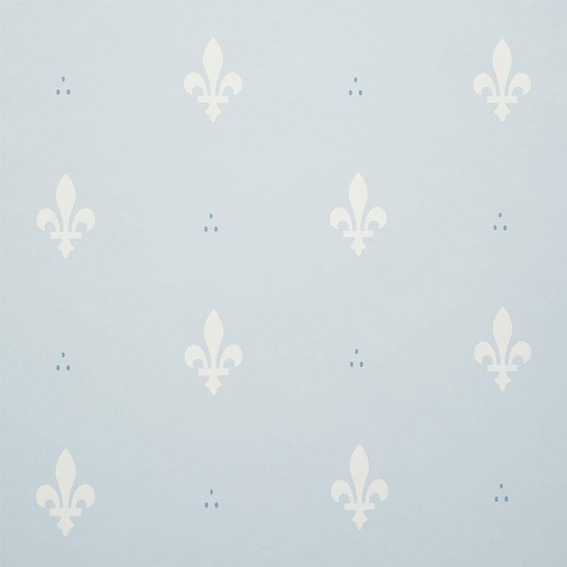 Schumacher Fleur De Lis Mineral Wallpaper