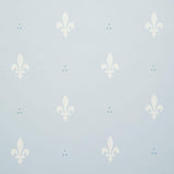 Schumacher Fleur De Lis Mineral Wallpaper