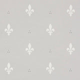 Schumacher Fleur De Lis Grey Wallpaper
