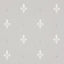 Schumacher Fleur De Lis Grey Wallpaper