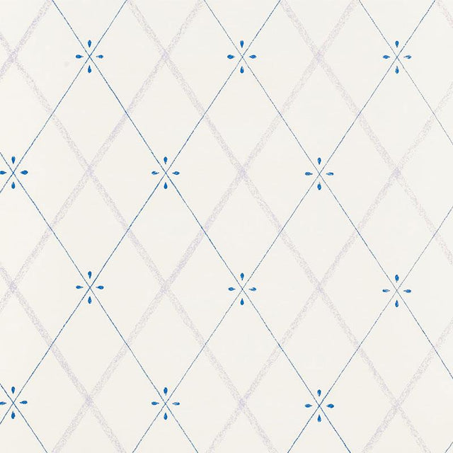 Schumacher Kasumi Diamond Hyacinth Wallpaper