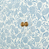 Schumacher Chrysanthemum Chambray Wallpaper