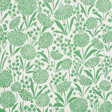 Schumacher Chrysanthemum Green Wallpaper