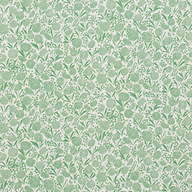 Schumacher Chrysanthemum Green Wallpaper