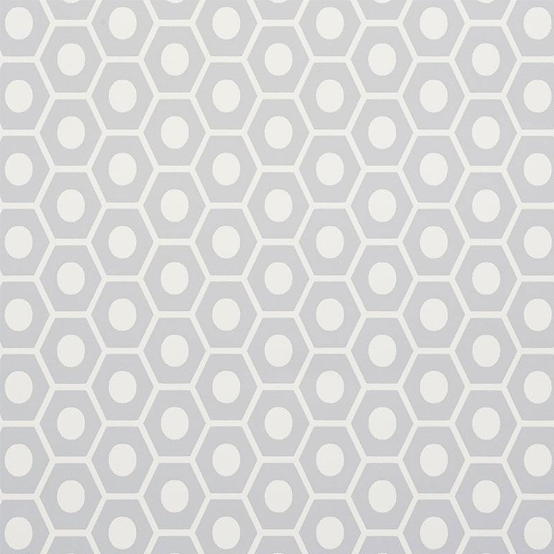 Schumacher Queen B Grey Wallpaper
