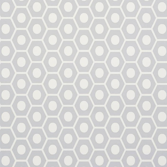 Schumacher Queen B Grey Wallpaper