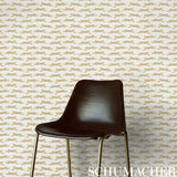 Schumacher Leaping Leopards Sand Wallpaper