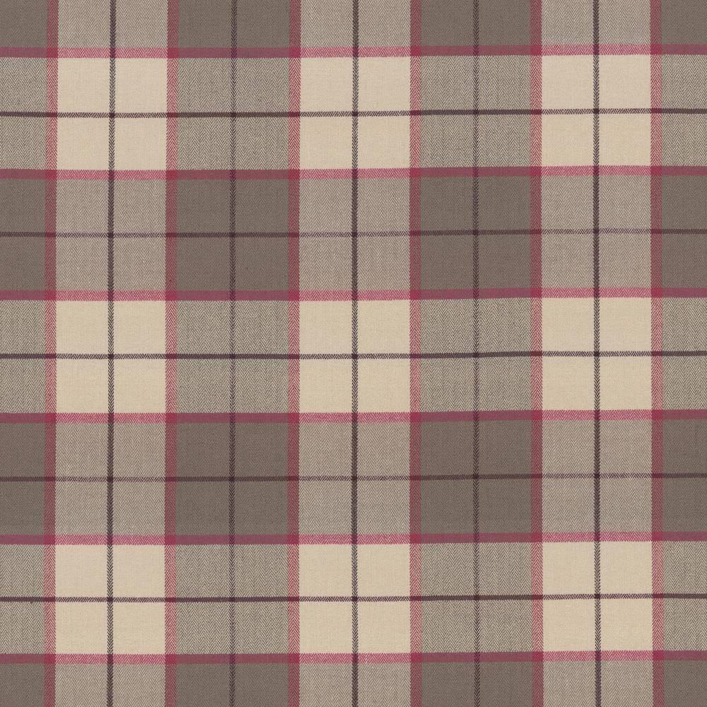Kasmir Hemingway Plaid Berry Fabric