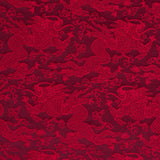 Schumacher Ruan Dragon Damask Garnet Fabric