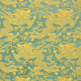 Schumacher Ruan Dragon Damask Gold Fabric