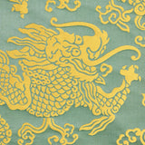 Schumacher Ruan Dragon Damask Gold Fabric